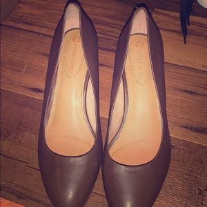 Corso como brown leather pumps